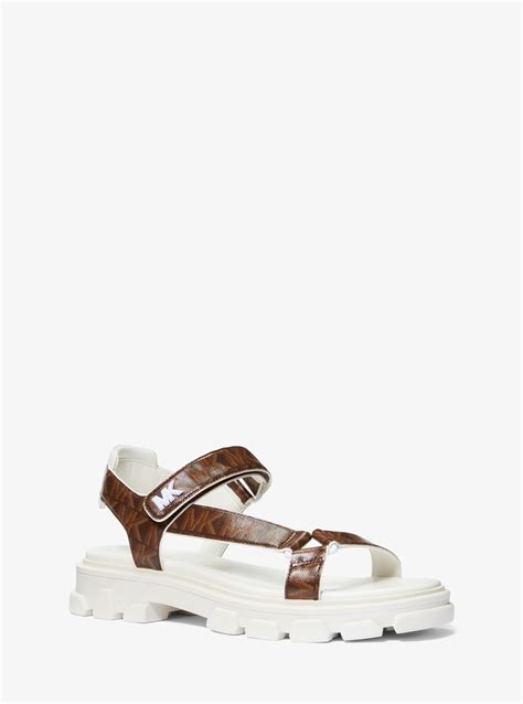 michael kors ridley logo sandal